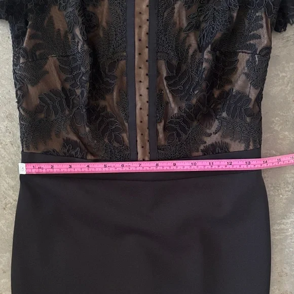 Tadashi Shoji Black Lace Midi Dress